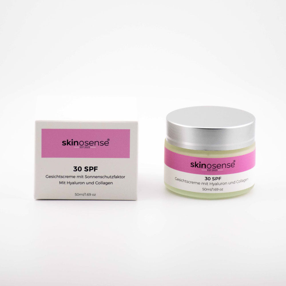30 SPF - Gesichtscreme mit Sonnenschutzfaktor - Mit Hyaluron und Collagen
